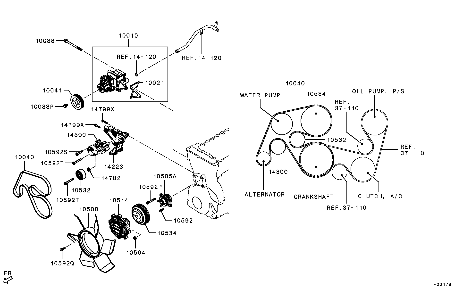 Mitsubishi 1320A051 - Kytkin, jäähdytystuuletin inparts.fi