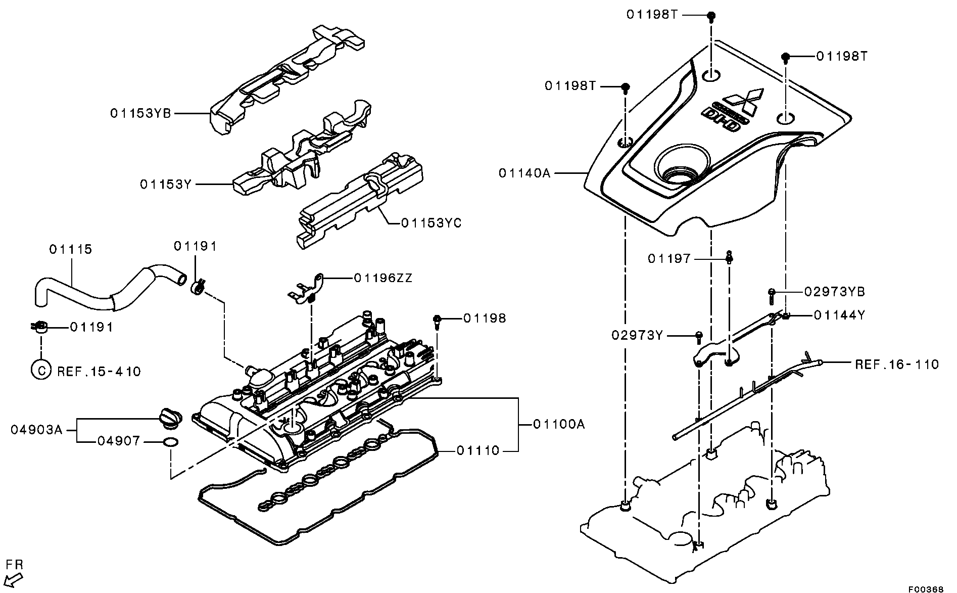 Mitsubishi 1035B281 - Tiiviste, venttiilikoppa inparts.fi