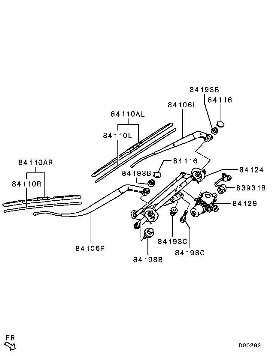 Mitsubishi 8250B026 - Pyyhkijänsulka inparts.fi