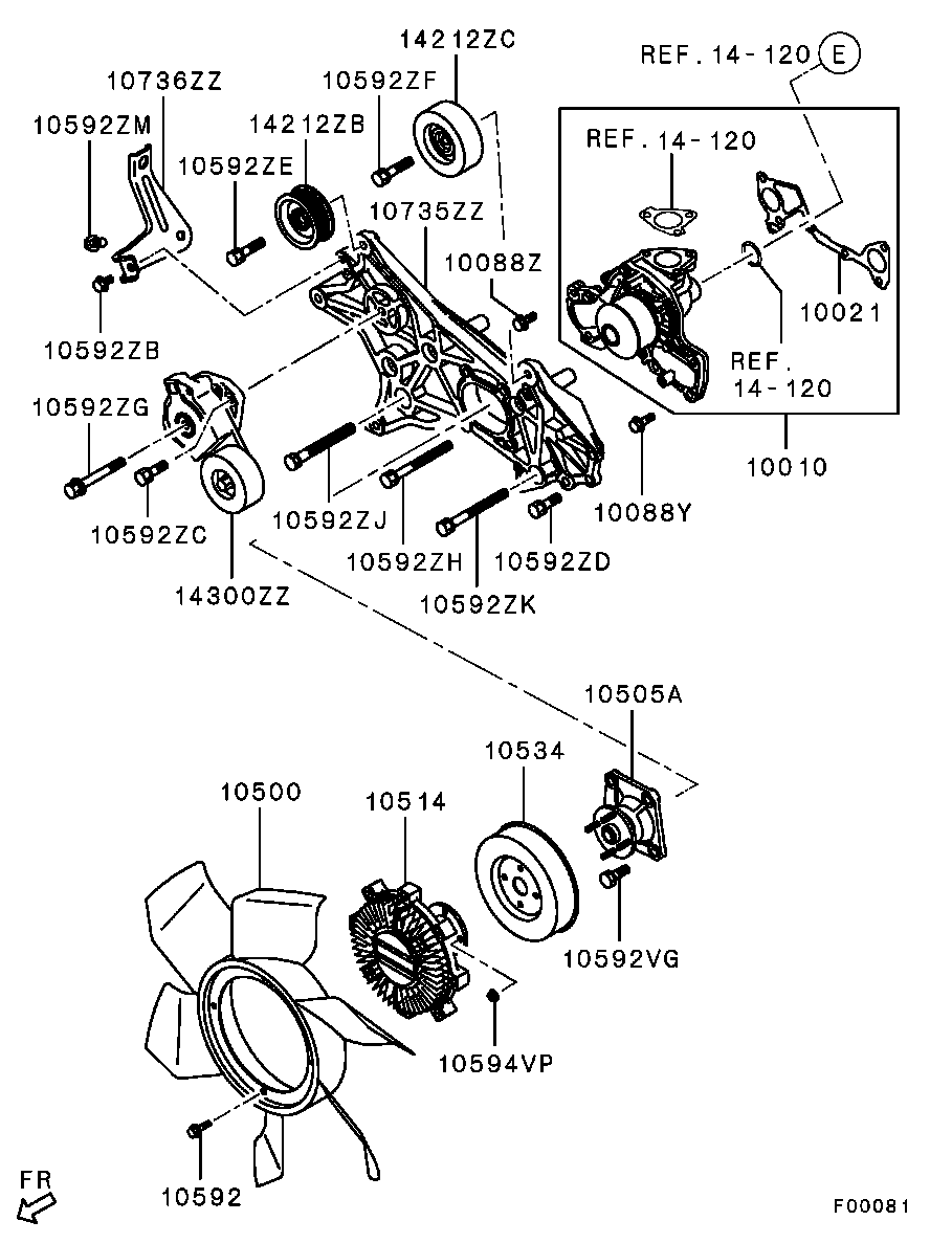 Mitsubishi MN176301 - Kytkin, jäähdytystuuletin inparts.fi