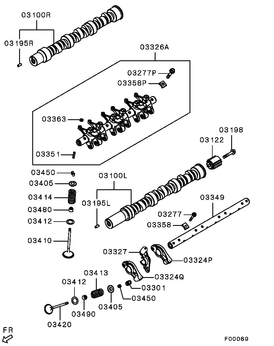 Mitsubishi MD30 7342 - Tiiviste, venttiilivarsi inparts.fi