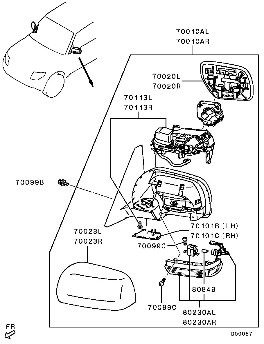 Mitsubishi 7632A113XA - Ulkopeili inparts.fi