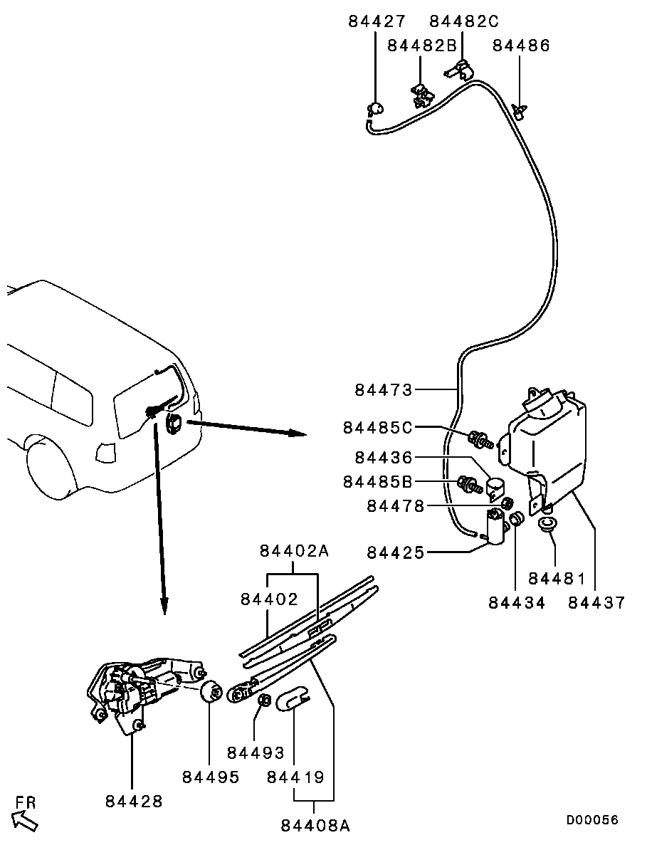 Mitsubishi MR339997 - Pyyhkijänsulka inparts.fi