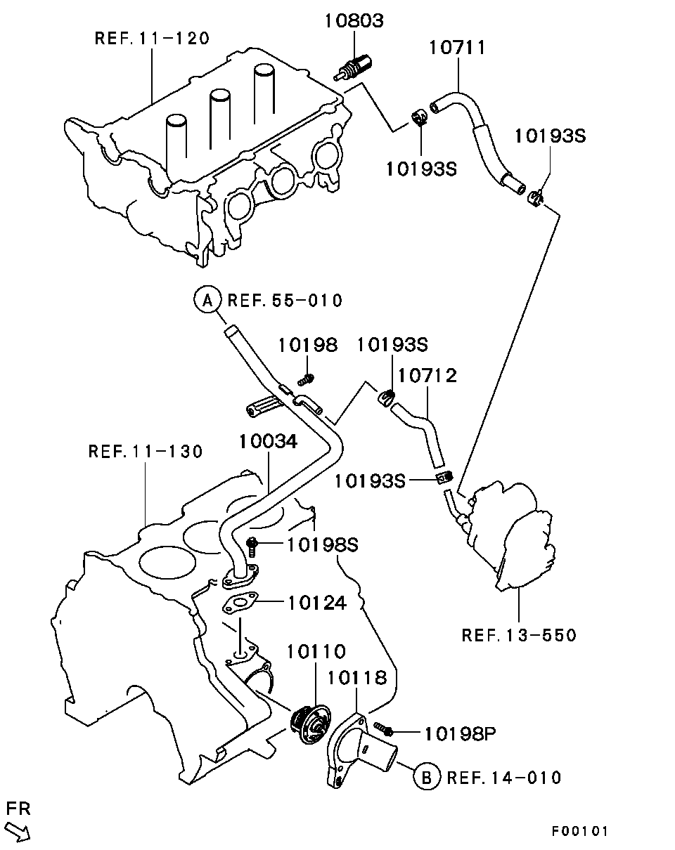 Mitsubishi MR 985034 - Tunnistin, jäähdytysnesteen lämpötila inparts.fi