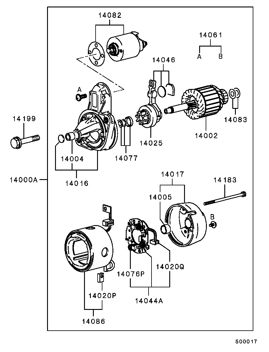 Mitsubishi md602210 - SPRING,STARTER BRUSH inparts.fi