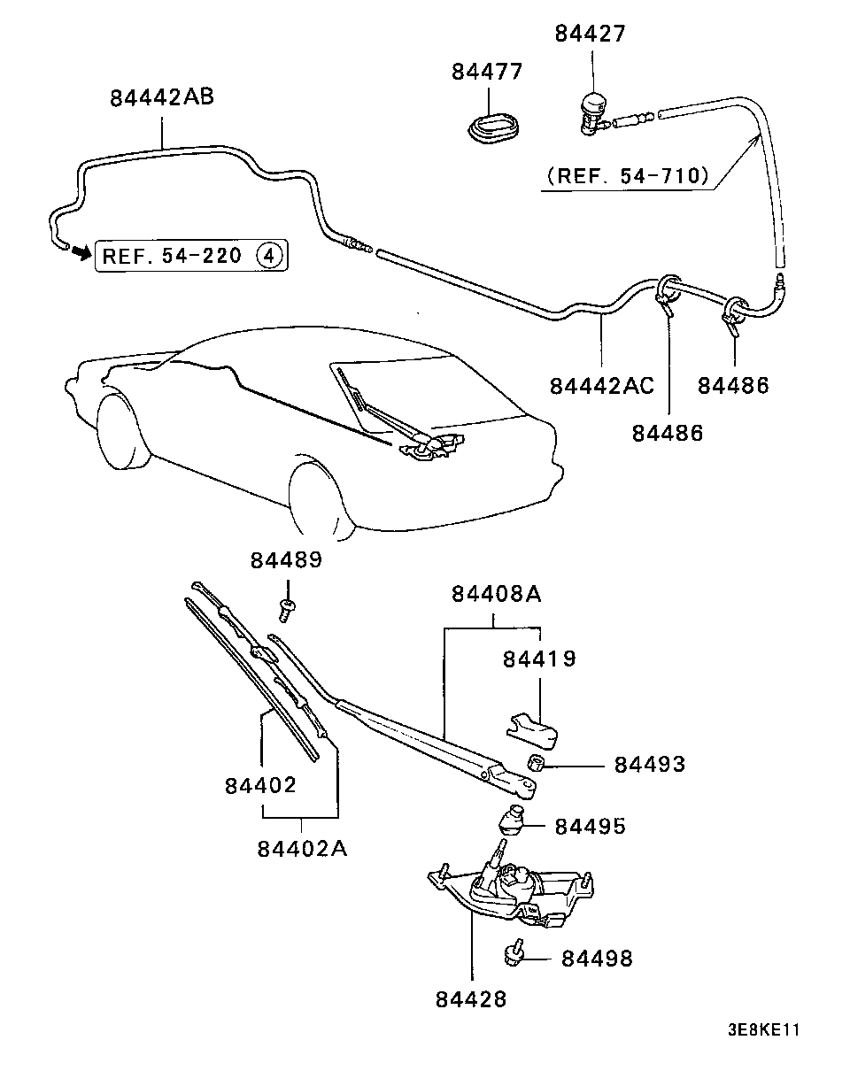 Mitsubishi MB622355 - Pyyhkijänsulka inparts.fi