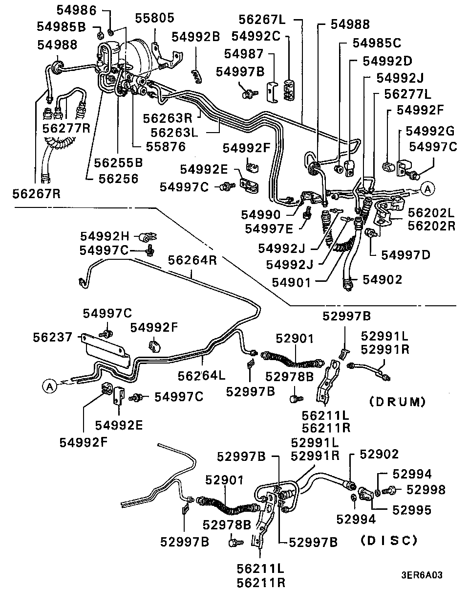 Mitsubishi MB238163 - Jarruletku inparts.fi