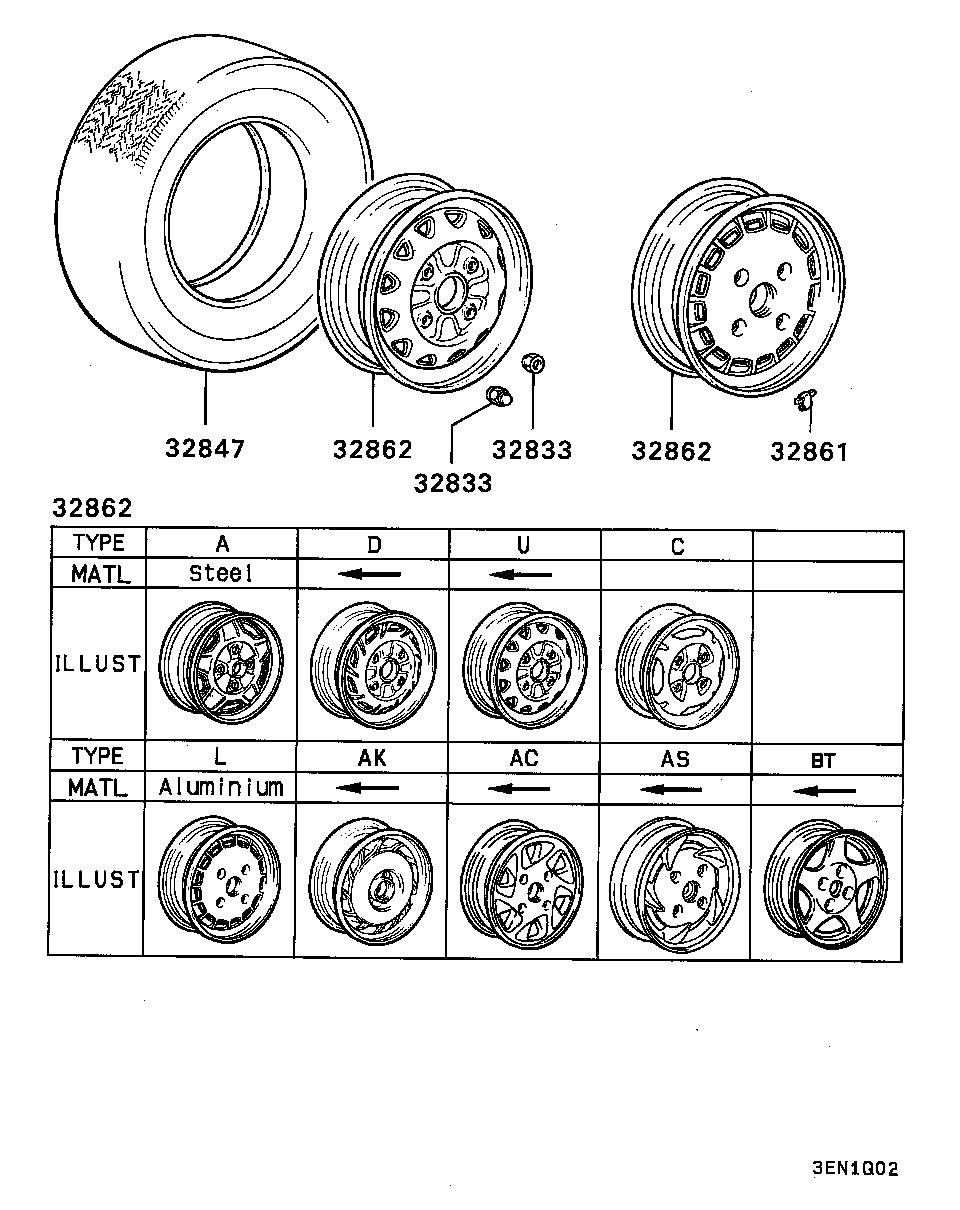 Mitsubishi MA103087 - Pyörän mutteri inparts.fi