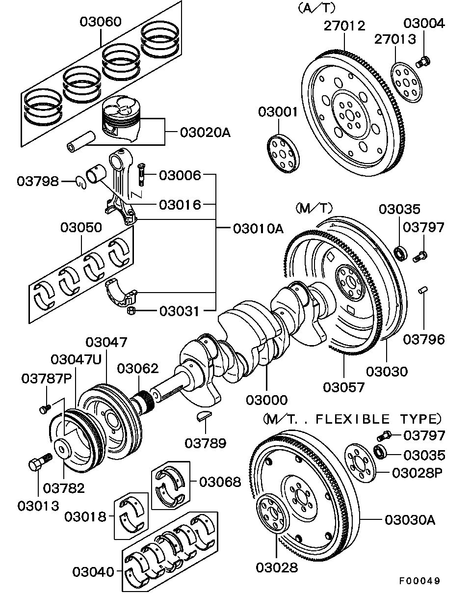 Chrysler MD026430 - Kiertokankilaakerisarja inparts.fi