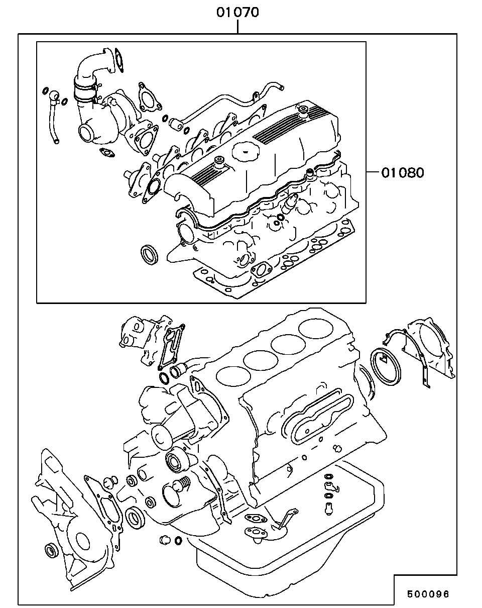 Mitsubishi MD997600 - Tiivistesarja, sylinterikansi inparts.fi