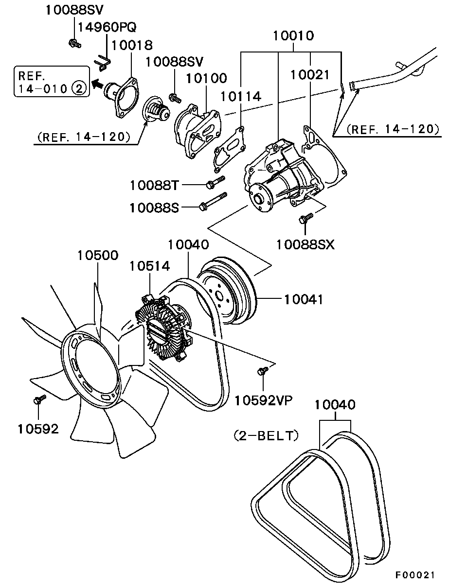 Mitsubishi MD174185 - Kytkin, jäähdytystuuletin inparts.fi