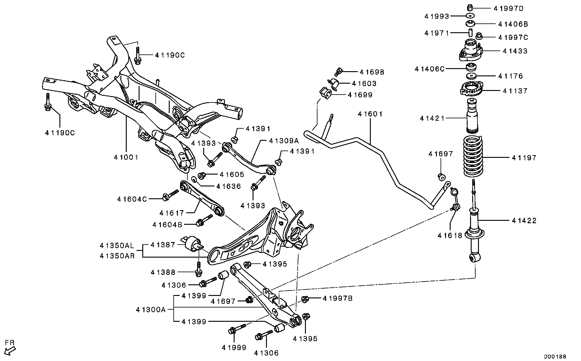 Mitsubishi 4162A397 - Iskunvaimennin inparts.fi