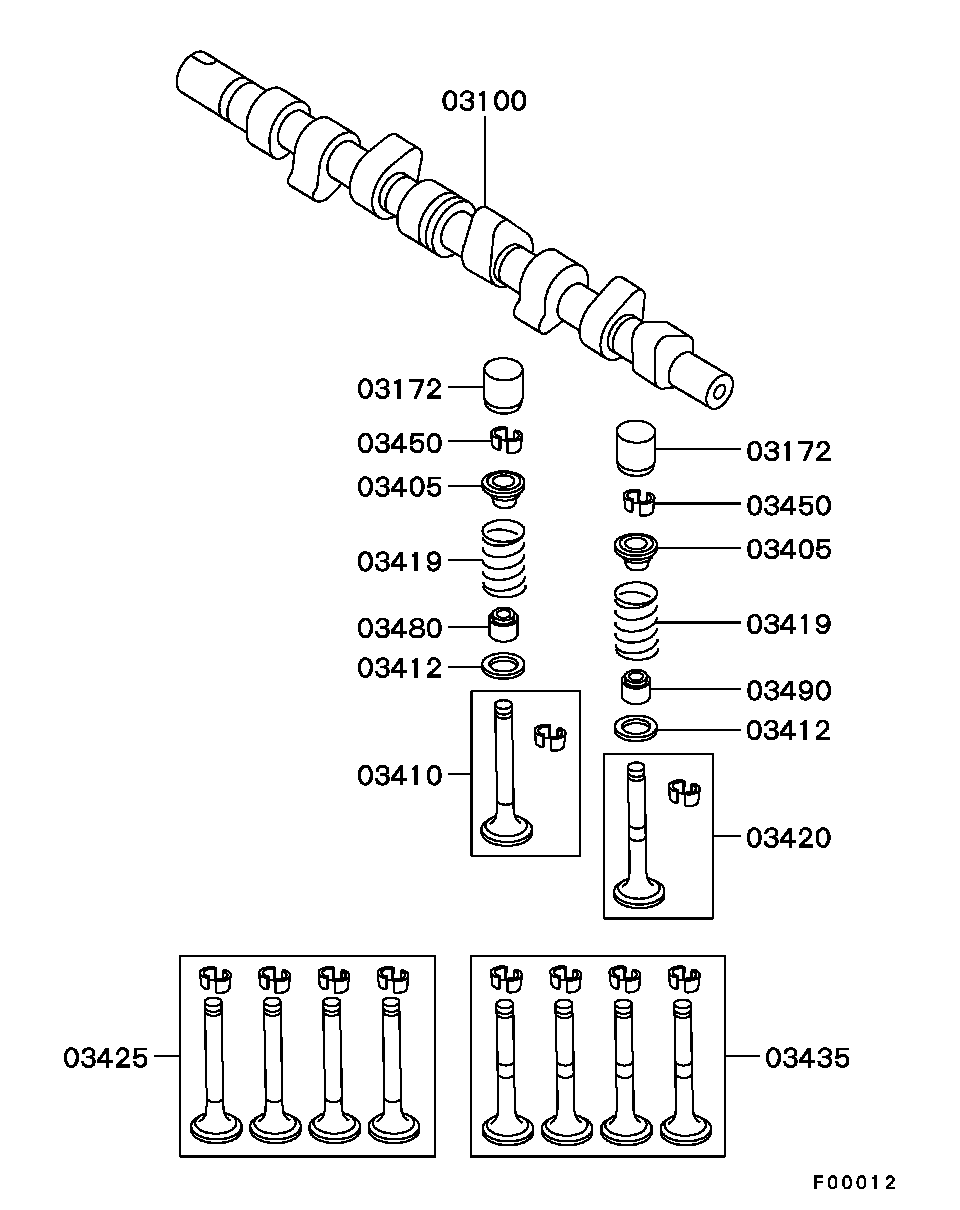 Mitsubishi M889394 - Tiiviste, venttiilivarsi inparts.fi