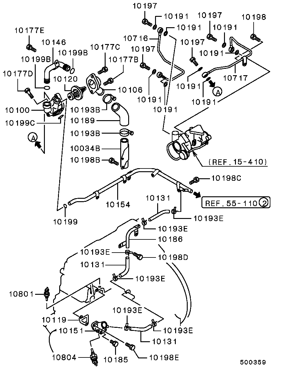 Mitsubishi ME200262 - Termostaatti, jäähdytysneste inparts.fi