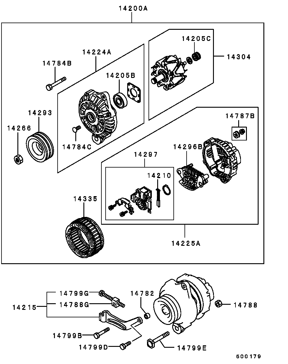 Mitsubishi ME701385 - Hihnapyörä, laturi inparts.fi