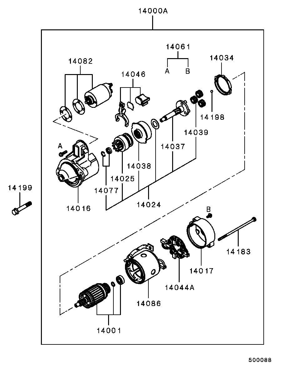 Mitsubishi MD 315 548 - Käynnistinmoottori inparts.fi