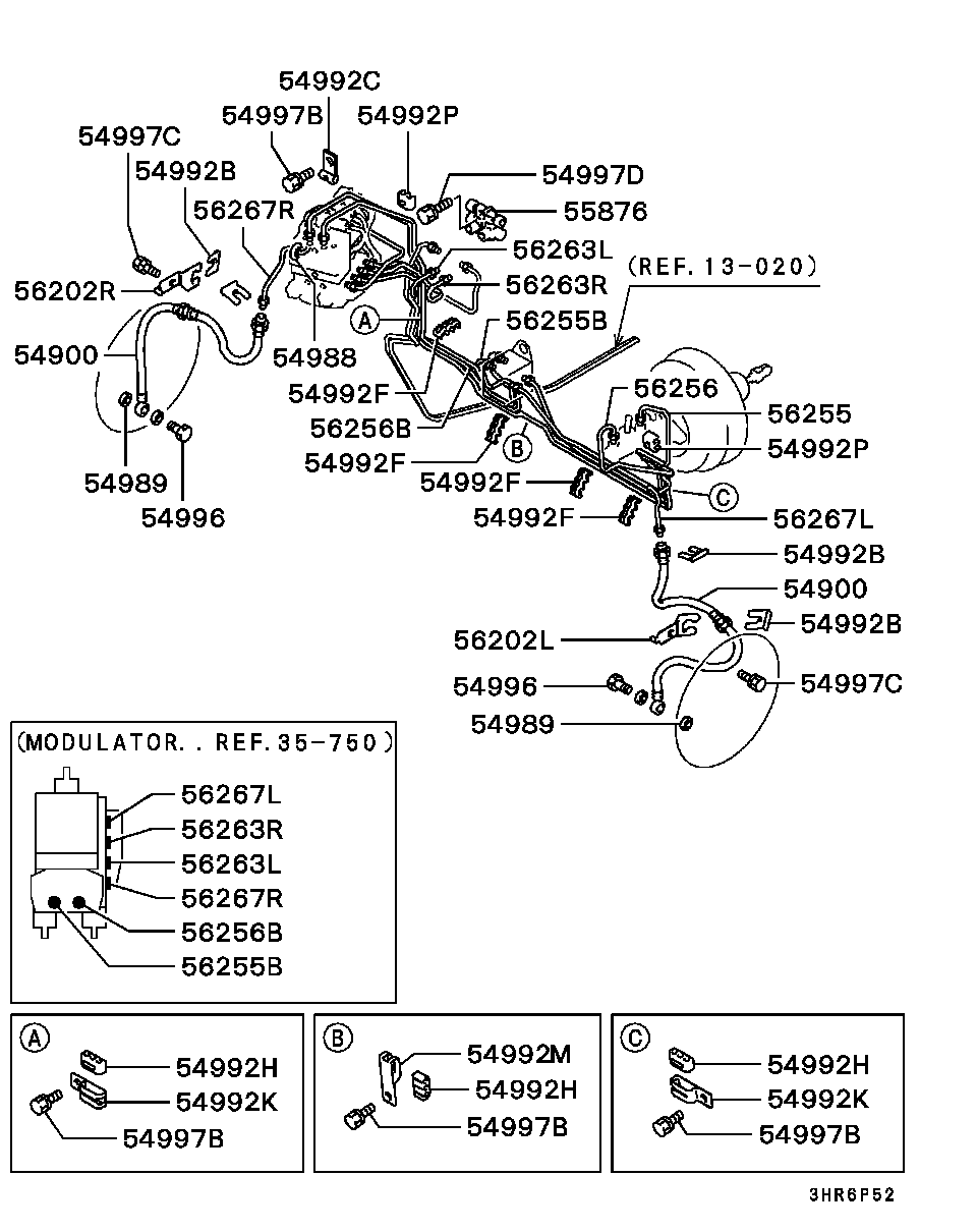 Mitsubishi MB858614 - Jarruletku inparts.fi