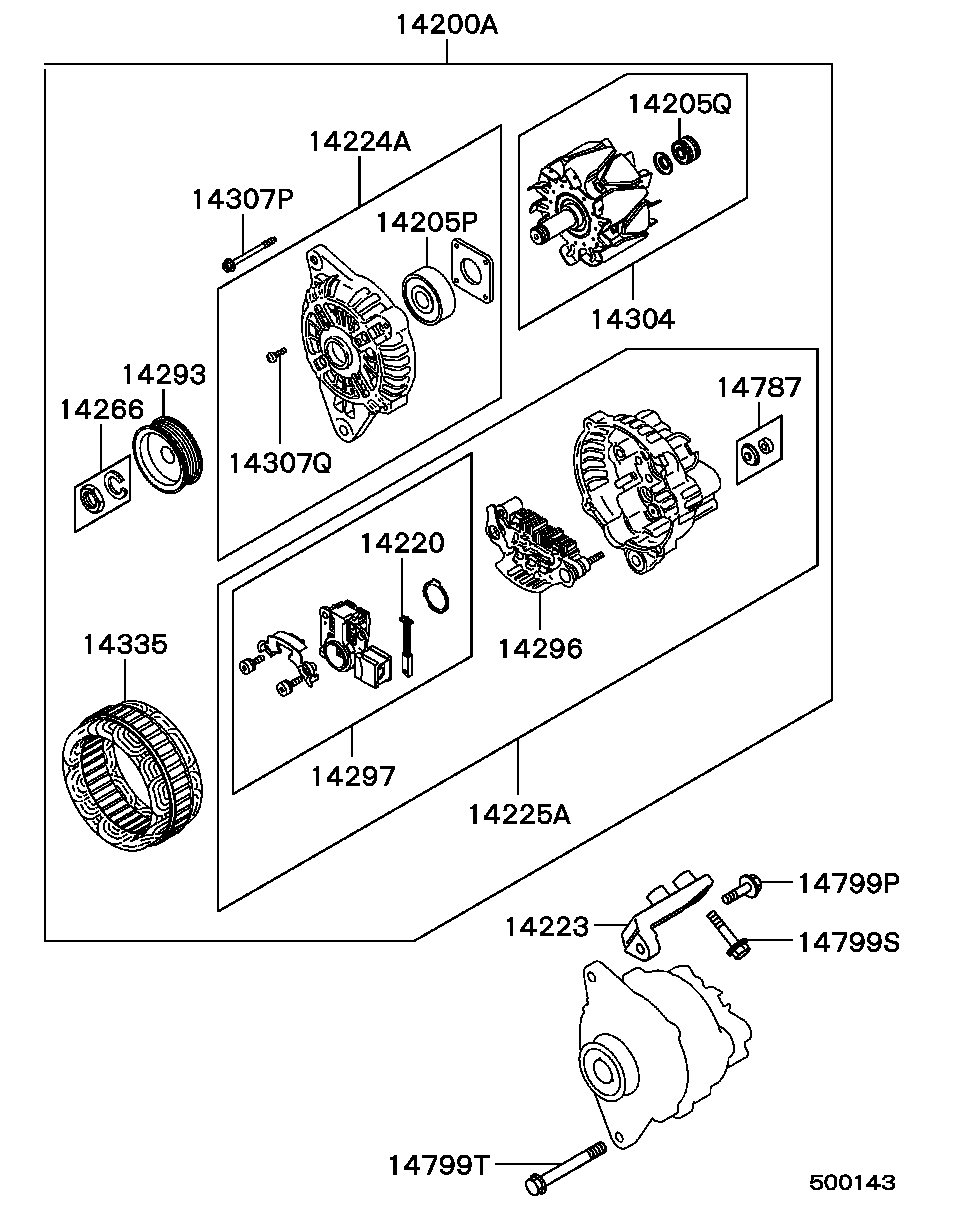 Mitsubishi MD 188242 - Laturi inparts.fi