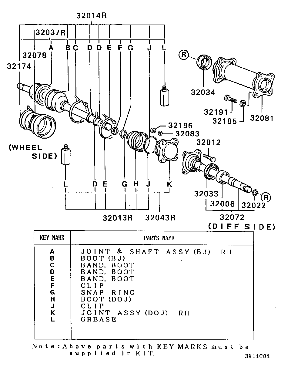 MAZDA MB160657 - Paljekumi, vetoakseli inparts.fi