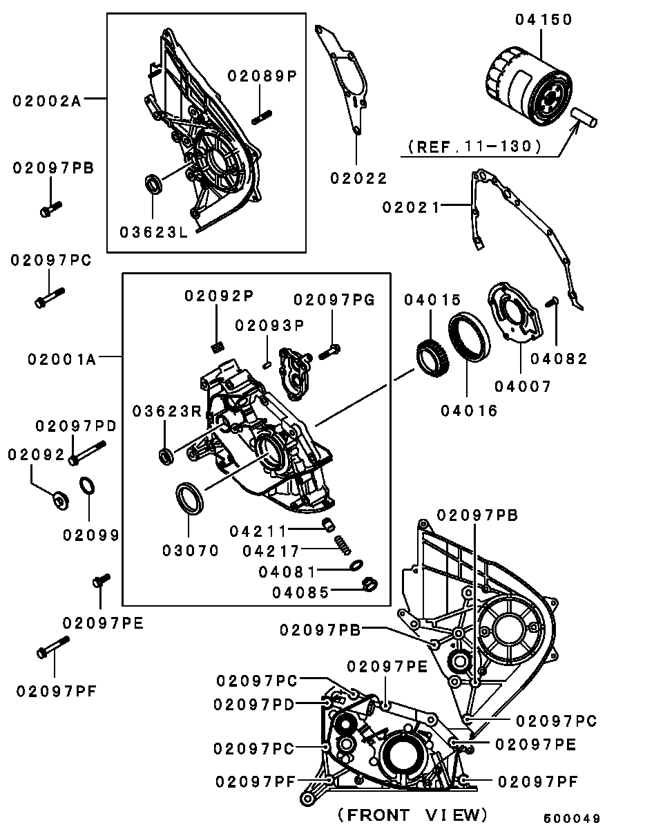 Mitsubishi MD 013661 - Öljynsuodatin inparts.fi