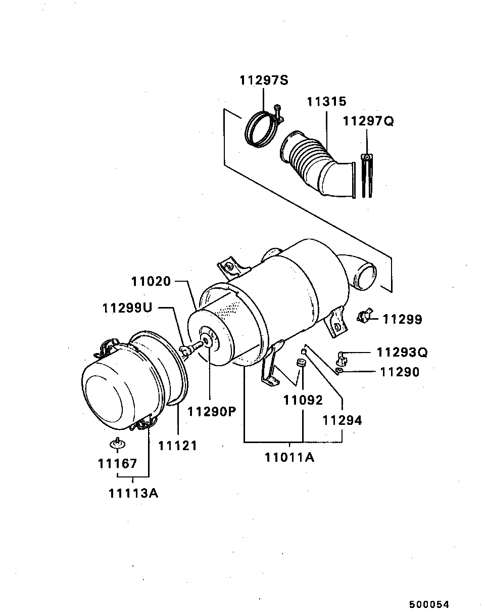 Mitsubishi MD 603384 - Ilmansuodatin inparts.fi