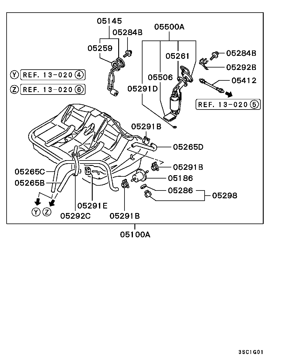 Chrysler MB923663 - Polttoainepumppu inparts.fi