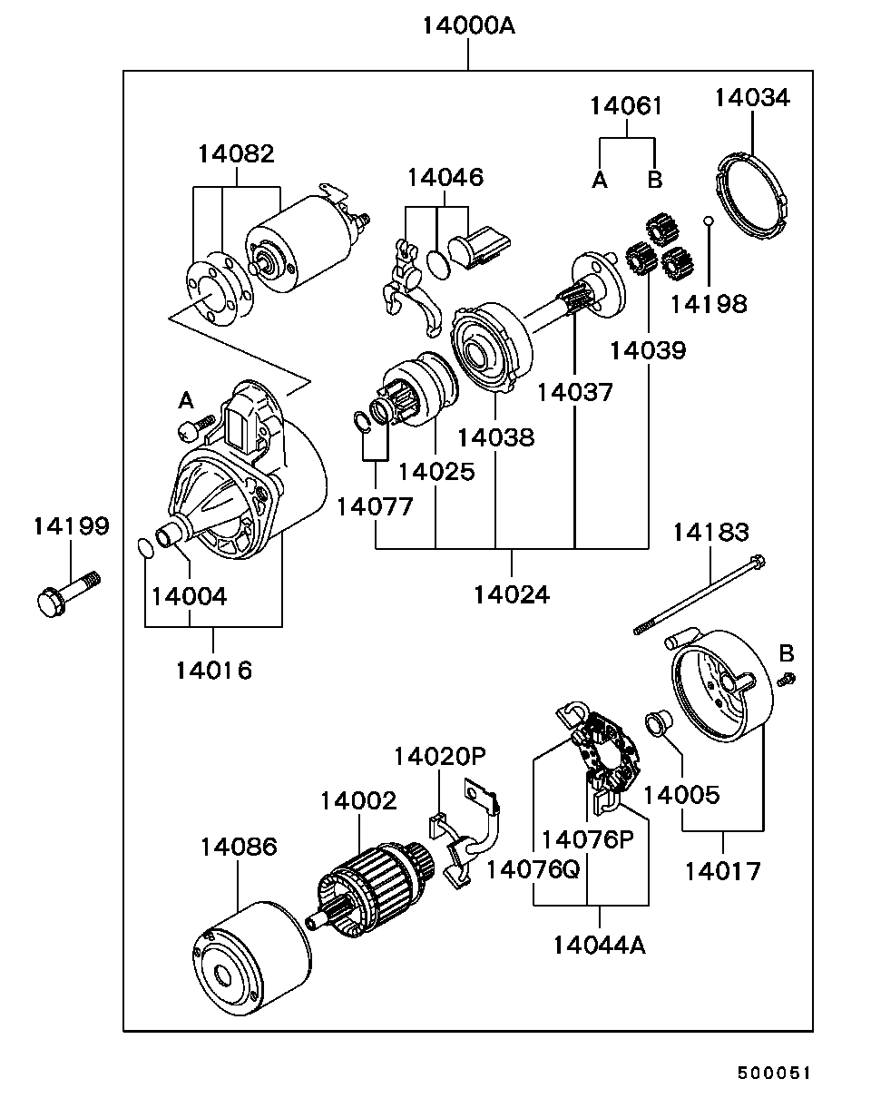 Hyundai MD172860 - Käynnistinmoottori inparts.fi