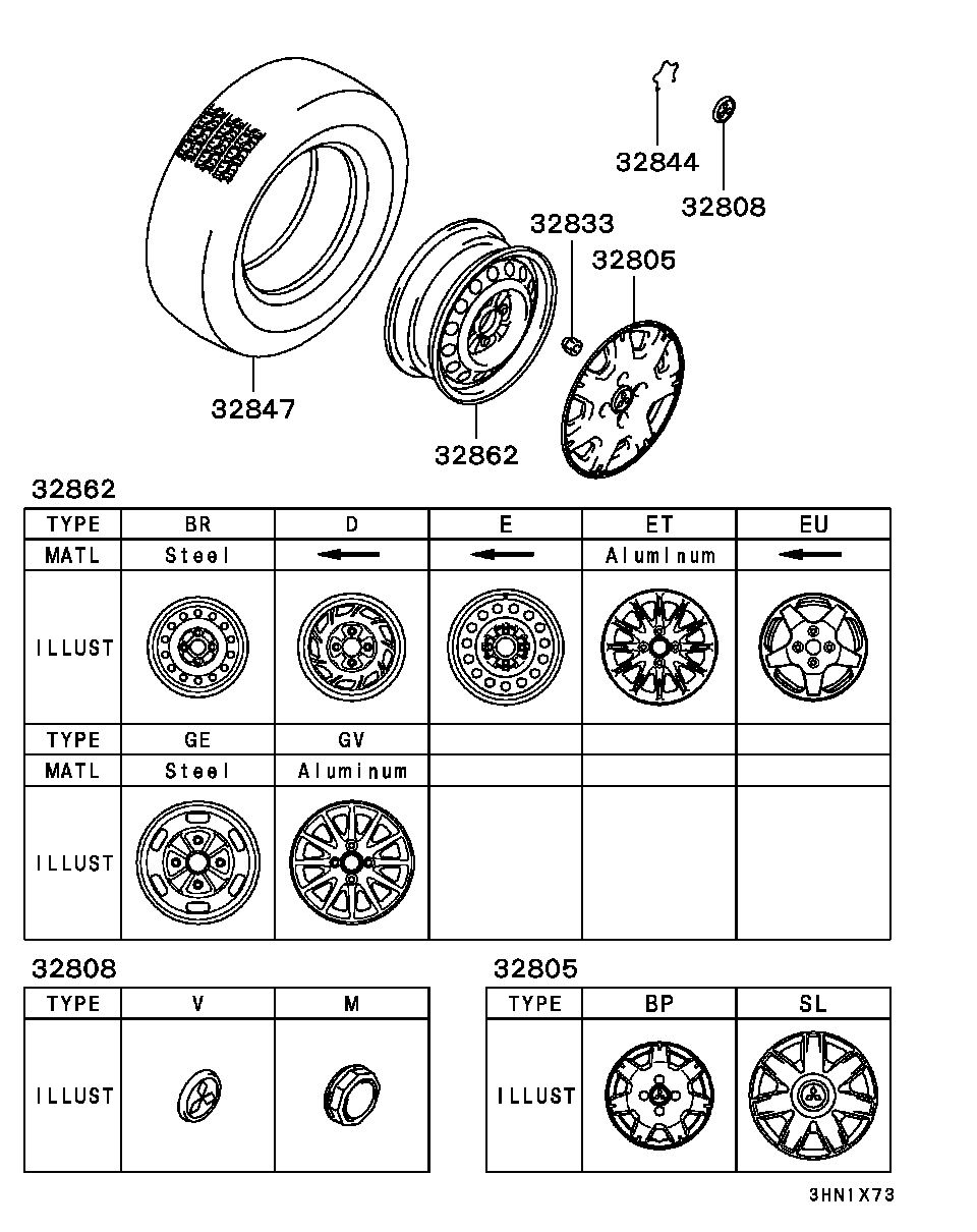 Mitsubishi MB057636 - Pyörän mutteri inparts.fi