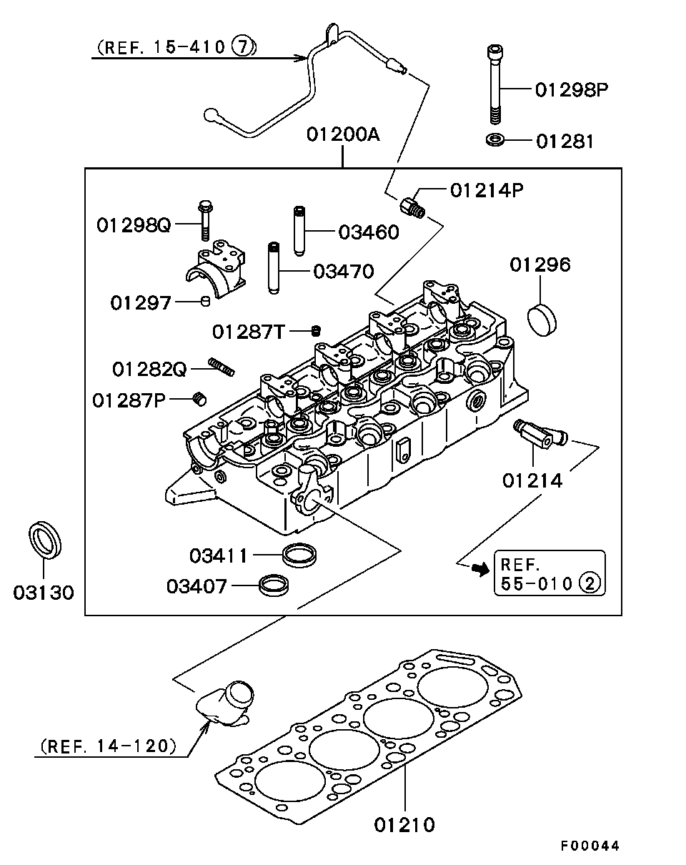 Hyundai MR984455 - Sylinterikansi inparts.fi