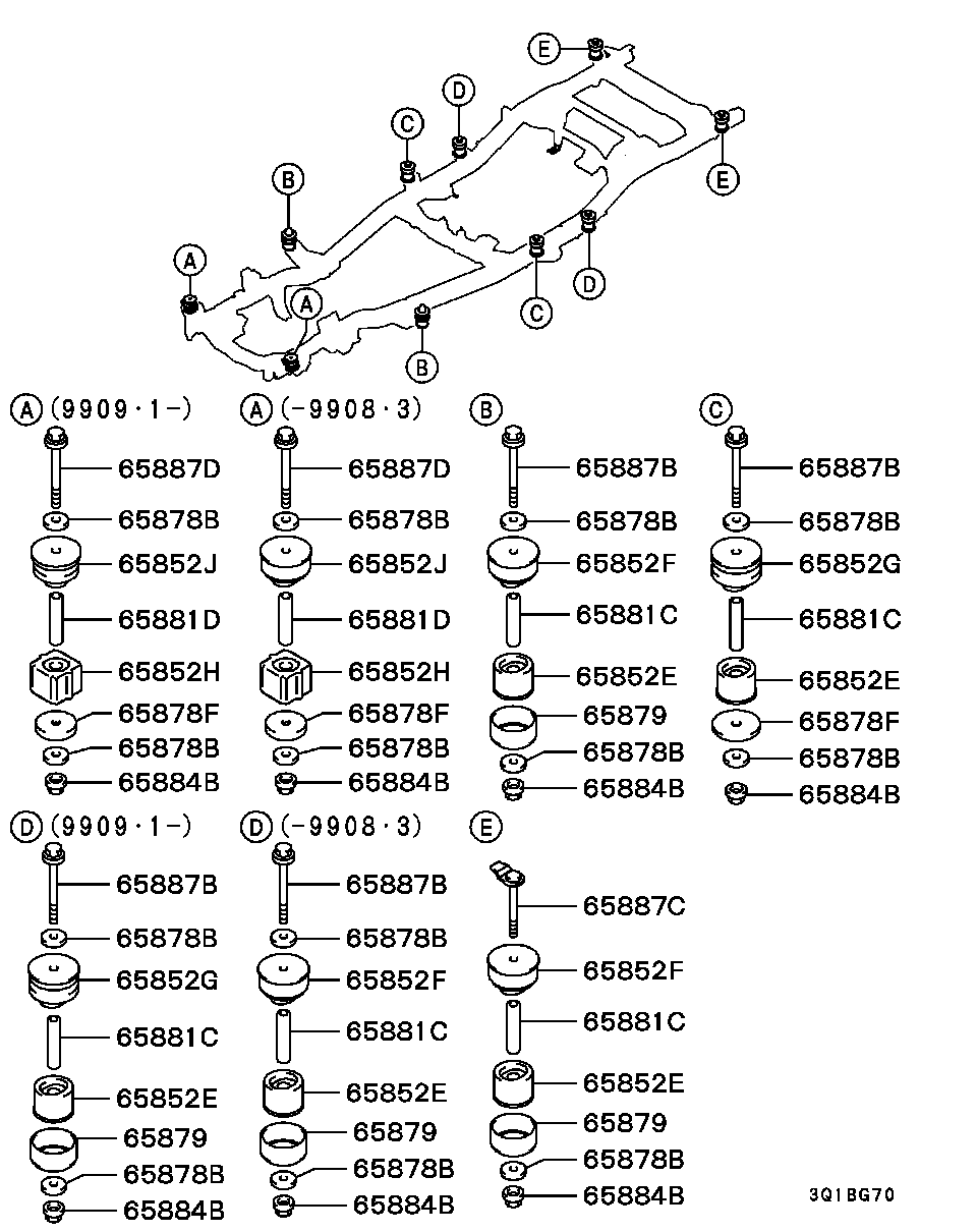 Mitsubishi MR313904 - Akselinripustus inparts.fi