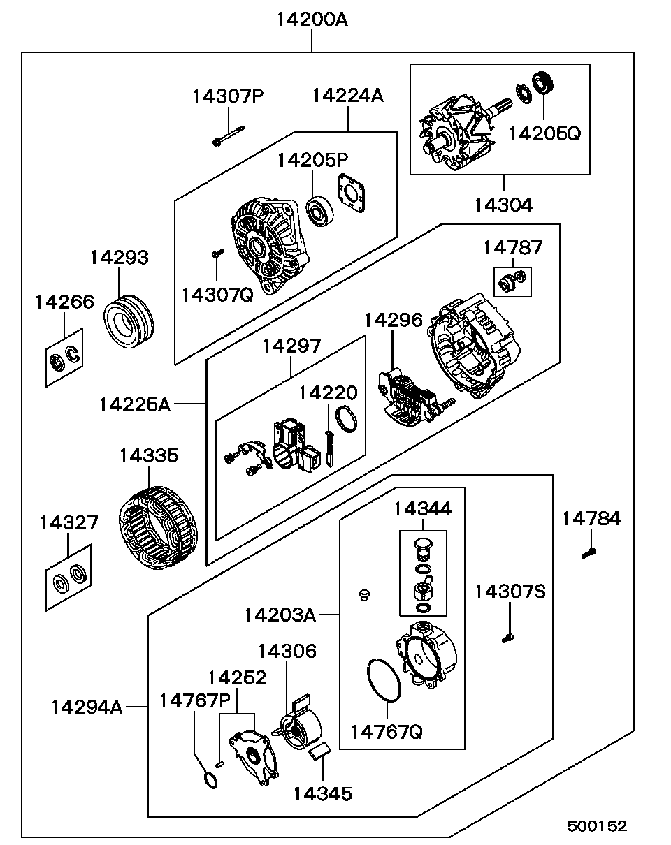 Mitsubishi MD 366052 - Laturi inparts.fi