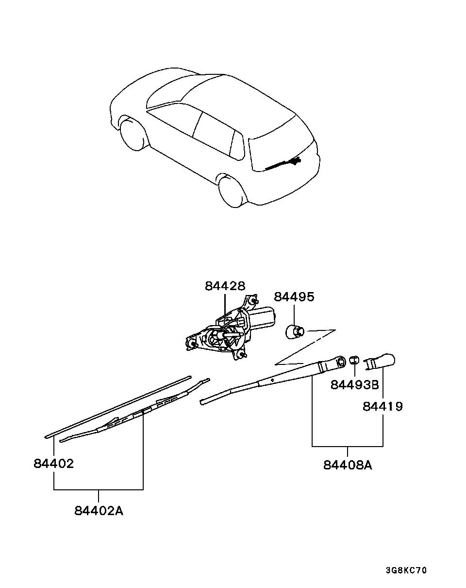 Mitsubishi MR339993 - Pyyhkijänsulka inparts.fi