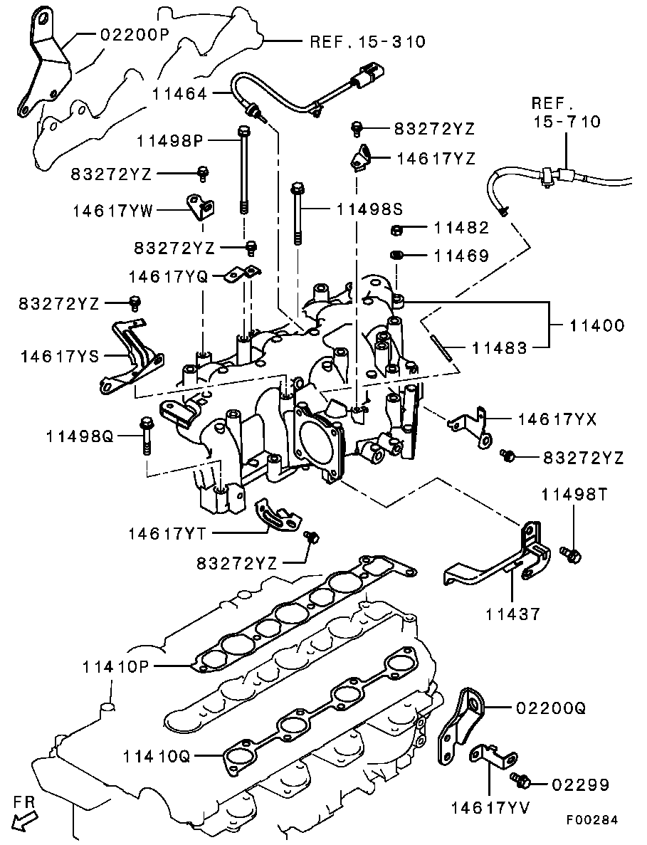 Mitsubishi 1540A422 - Tiiviste, imusarja inparts.fi