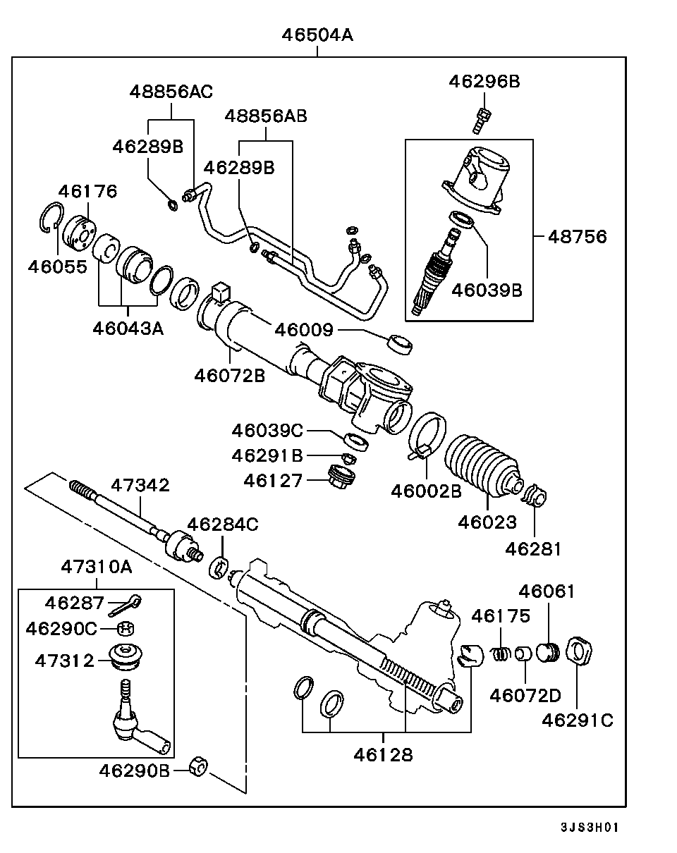 Chrysler MB84 4695 - Raidetangon pää, suora inparts.fi