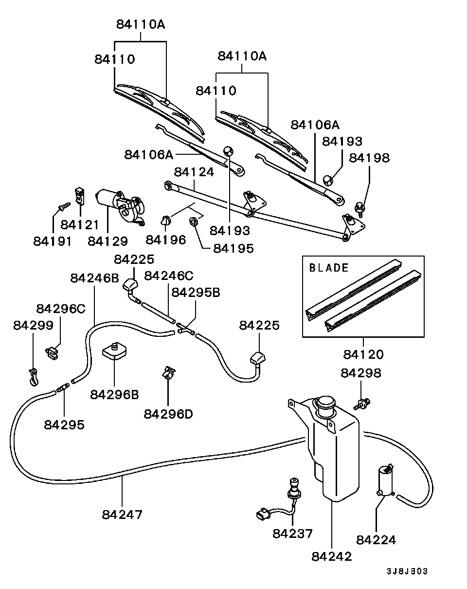 Mitsubishi MB683712 - Pyyhkijänsulka inparts.fi