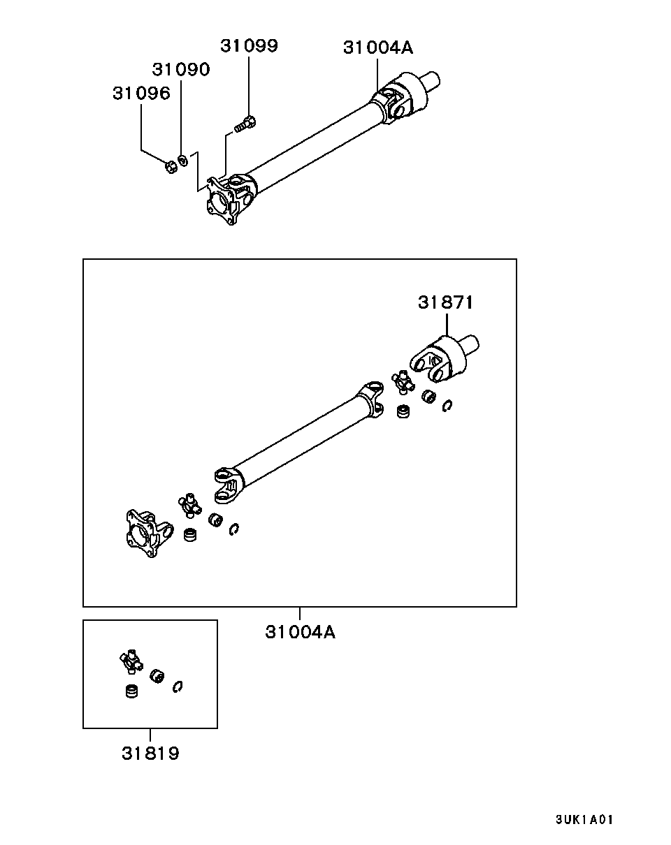 Mitsubishi MR580198 - Nivel, pitkittäisakseli inparts.fi