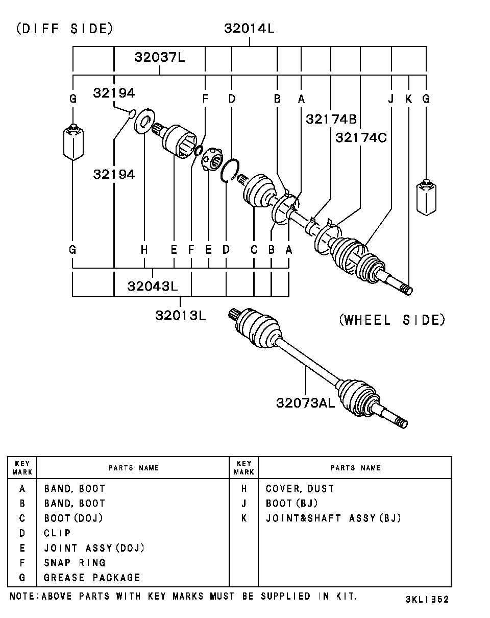 Honda MB886676 - Paljekumi, vetoakseli inparts.fi