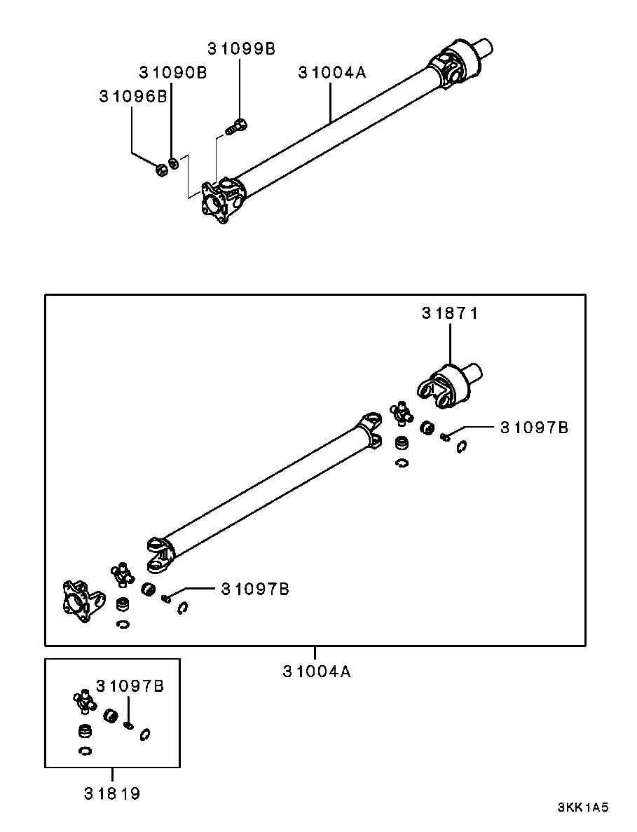 Mitsubishi MR196837 - Nivel, pitkittäisakseli inparts.fi