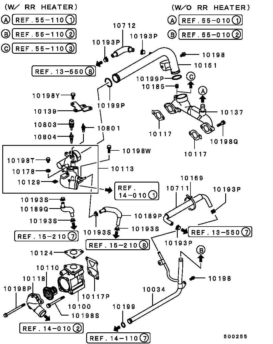 Mitsubishi MD 149338 - Tunnistin, jäähdytysnesteen lämpötila inparts.fi