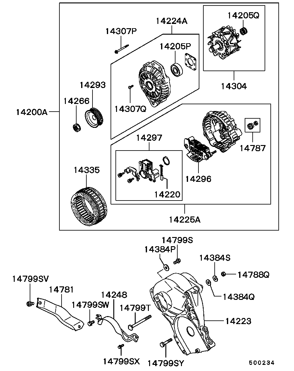 Mitsubishi MD354793 - Laturi inparts.fi