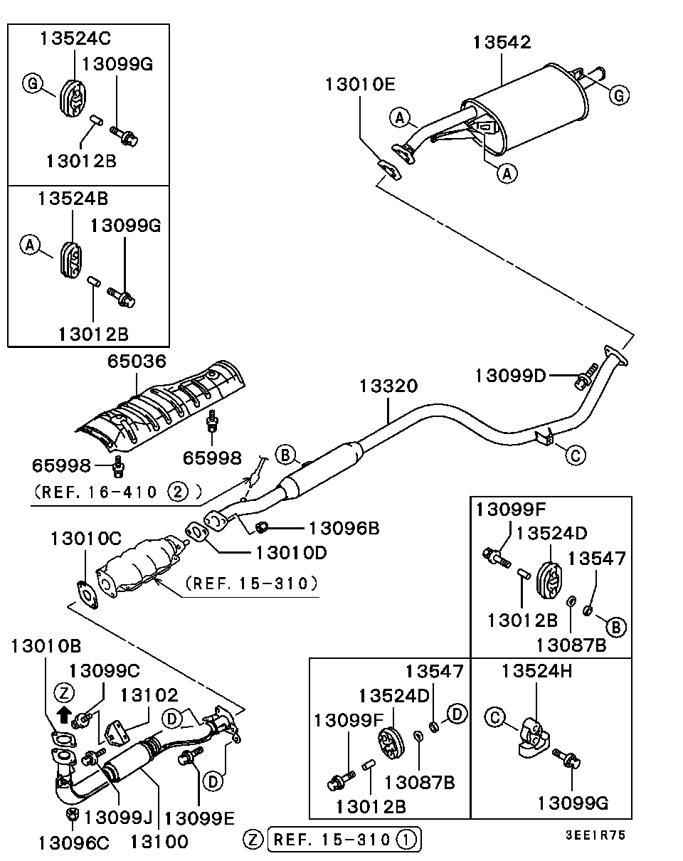 Mitsubishi MB687002 - Tiiviste, pakoputki inparts.fi