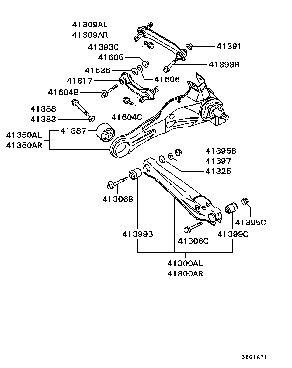 Mitsubishi MR244851 - Tukivarren hela inparts.fi