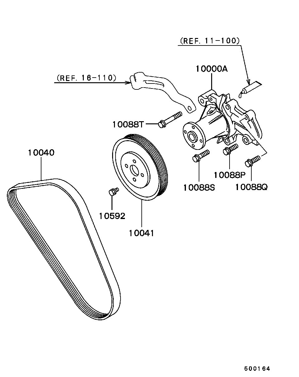 Mitsubishi MD338513 - Moniurahihna inparts.fi