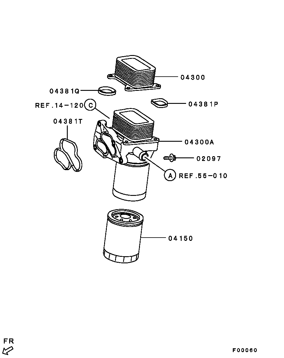 Mitsubishi MN 960320 - Öljynsuodatin inparts.fi