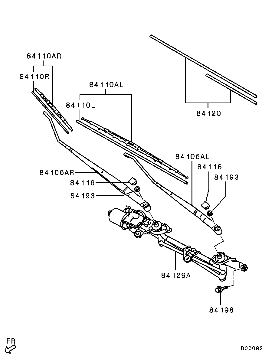 Mitsubishi 8250A037 - Pyyhkijänsulka inparts.fi