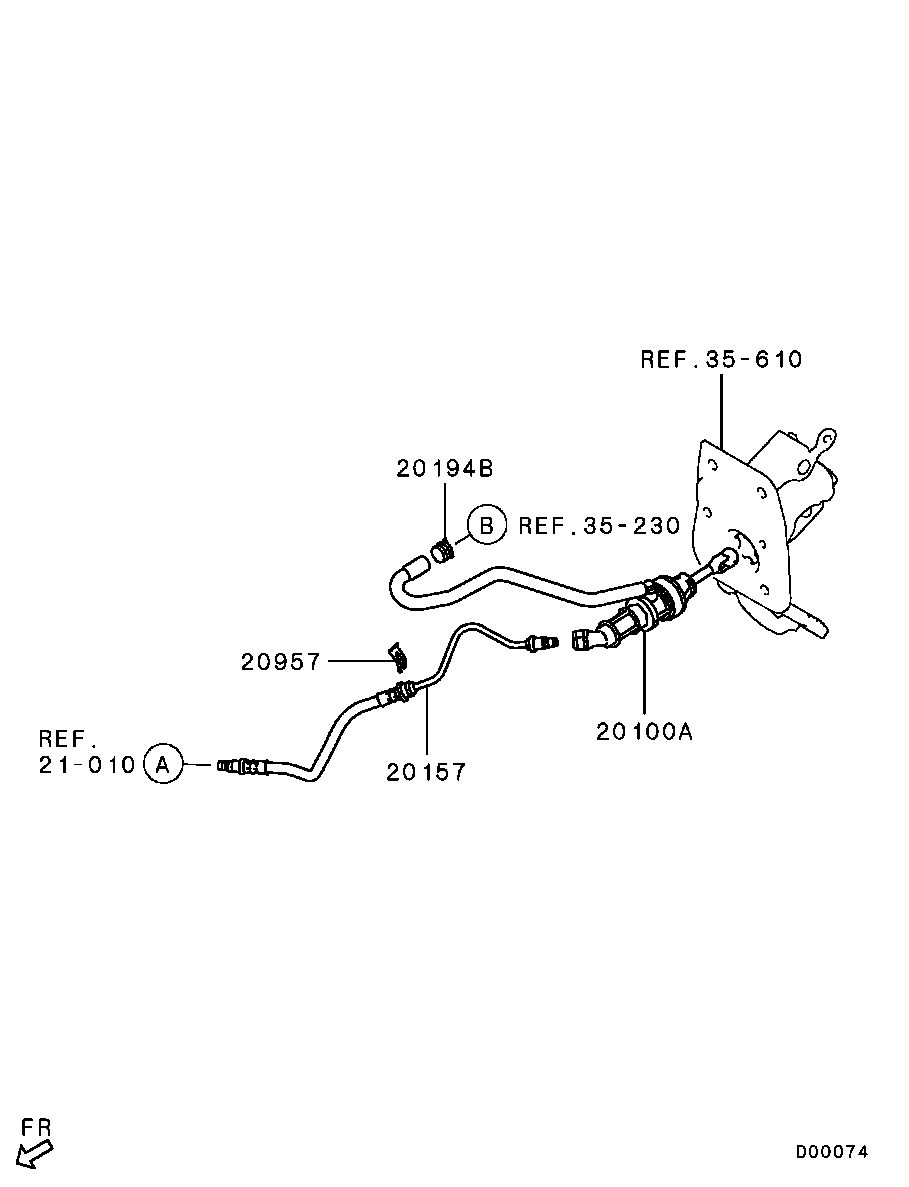 Mitsubishi 2345A025 - Pääsylinteri, kytkin inparts.fi