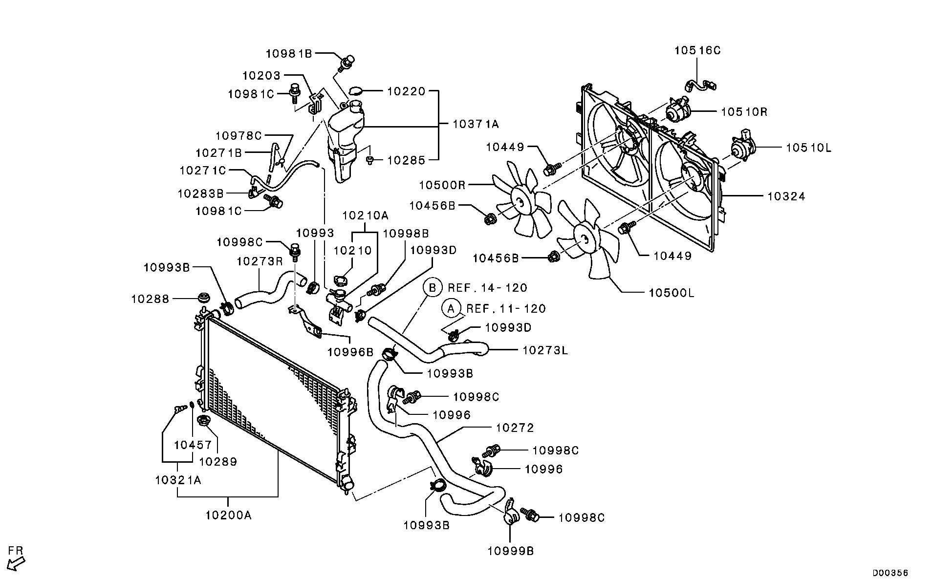 Mitsubishi 1350A695 - Jäähdytin,moottorin jäähdytys inparts.fi