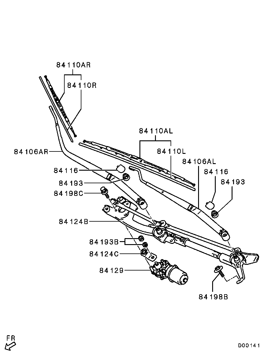 Mitsubishi 8250A248 - Pyyhkijänsulka inparts.fi