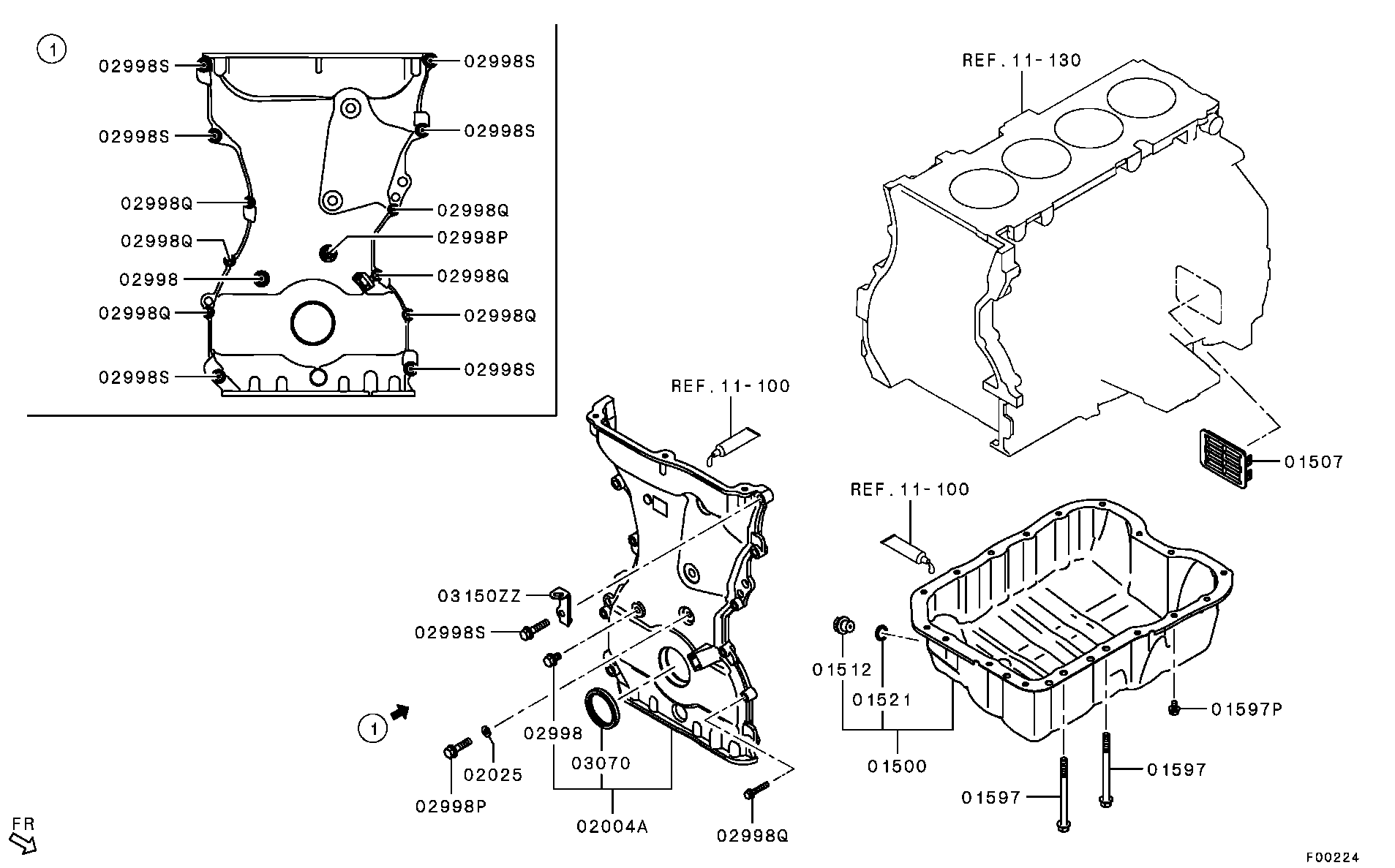 Mitsubishi 1052A149 - Akselitiiviste, kampiakseli inparts.fi