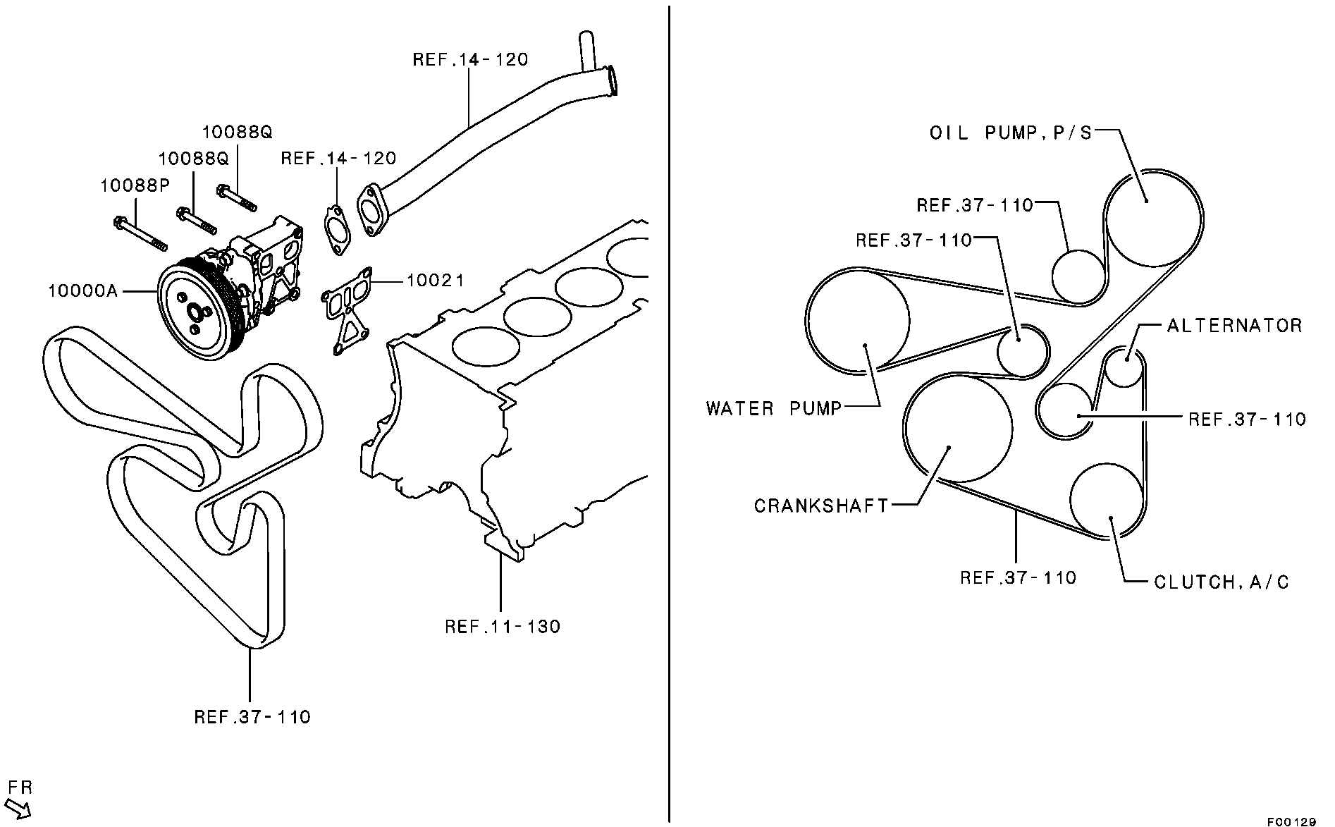 Chrysler 1300A082 - Vesipumppu inparts.fi